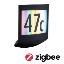 Oprawa elewacyjna PADEA LED SH Zigbee 8.2W 550lm DIM RGBW + zmierzchu IP44 3000K 230V antracyt tworzywo sztuczne (PL94513) - PAULMANN