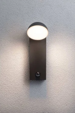 Oprawa elewacyjna PUKA LED 8.5W 460lm 3000K IP44 czujnik ruchu+zmierzchu odporna na wodę morską 230V antracyt aluminium (PL94739) - PAULMANN