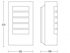 Oprawa elewacyjna STEINEL L12 max.60W E27 IP44 230V antracyt / aluminium (ST069155) - STEINEL