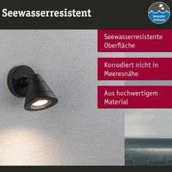 Oprawa elewacyjna TRIAN GU10 MAX.35W IP 44 odporny na wodę morską 230V antracyt aluminium (PL94734) - PAULMANN