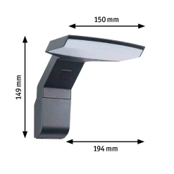 Oprawa elewacyjna ZENERA LED 10W 700lm 3000K IP44 230V antracyt metal (PL94826) - PAULMANN