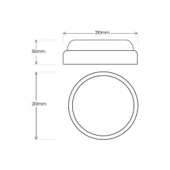 Oprawa Kanałowa Davo Okrąg 18W 4000K IP64 Czarny (EK1081) - Eko-Light