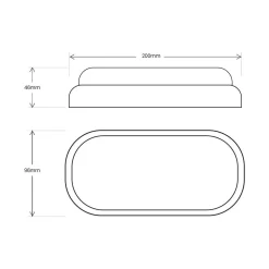 Oprawa Kanałowa Davo Owal 8W 4000K IP64 Biały (EK1079) - Eko-Light