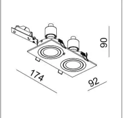 Oprawa LED DL-5602-GU10 White IP20 (03362W) - ZARlight