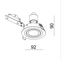 Oprawa LED DL-5600-GU10 White IP20 (03355W) - ZARlight