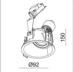 Oprawa LED EVA WALLWASH-GU10 Black IP20 (03348B) - ZARlight
