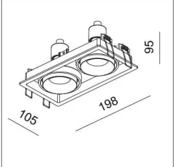 Oprawa LED FASHION 2-GU10 White IP20 (03369W) - ZARlight