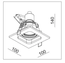 Oprawa LED GD-1641 Black IP20 (03353B) - ZARlight
