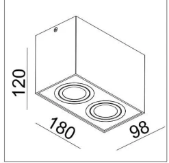 Oprawa LED HDL-5602-GU10 Aluminium IP20 (03339A) - ZARlight