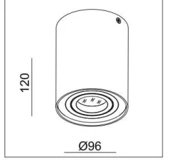 Oprawa LED HDL-5600-GU10 Black IP20 (03337B) - ZARlight