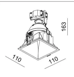 Oprawa LED HORN SQ-GU10 White IP20 (03345B) - ZARlight