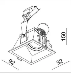 Oprawa LED MAKE WALLWASH-GU10White&Black IP20 (03347W/B) - ZARlight