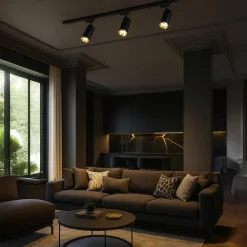 Oprawa Mica Track Czarny + Złoty 1xGU10 (ML2092) - Milagro