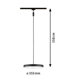 Oprawa na szynoprzewód URail HILDOR LED DIM 4000K czarny matowy (PL96798) - PAULMANN