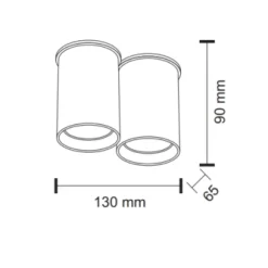 Oprawa natynkowa ARDIA (czarny) (1112) - Shilo