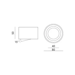 Oprawa natynkowa 5cm OH36S CZARNA (KPOH36SCZ) - Kobi Light