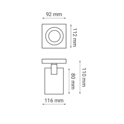 Oprawa natynkowa CROSTI DAIME (455347) - Loonari