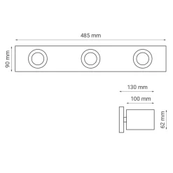 Oprawa natynkowa CROSTI LACCE TRE (455408) - OXYLED