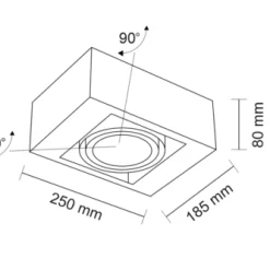 Oprawa natynkowa KOGA (czarny) (1152) - Shilo