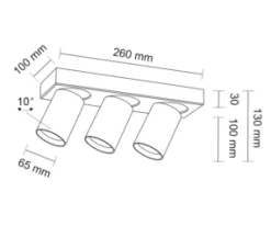 Oprawa natynkowa TARUMI (biały) (7975) - Shilo