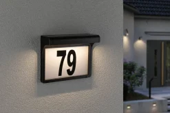 Oprawa numeryczna solarna DAYTON LED 3000K IP44 czarny (PL95388) - PAULMANN
