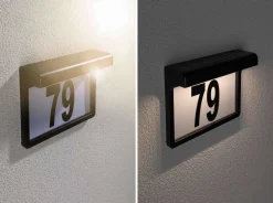 Oprawa numeryczna solarna DAYTON LED 3000K IP44 czarny (PL95388) - PAULMANN