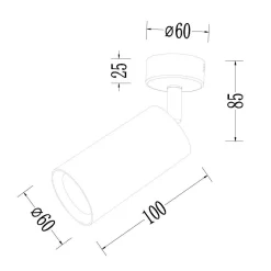 Oprawa Pipe Spot Złoty 1xGU10 (ML1158) - Milagro
