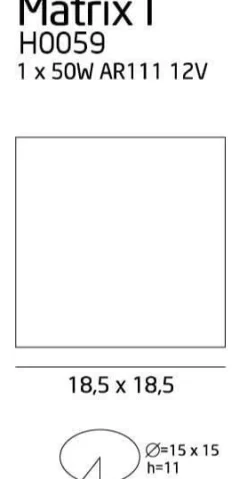 Oprawa podtynkowa Matrix I (H0059) Maxlight