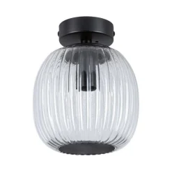 Oprawa sufitowa łazienkowa RUYA E14 max.20W IP44 230V czarny matowy / szkło (PL71145) - PAULMANN