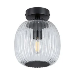 Oprawa sufitowa łazienkowa RUYA E14 max.20W IP44 230V czarny matowy / szkło (PL71145) - PAULMANN