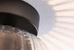 Oprawa sufitowa łazienkowa RUYA E14 max.20W IP44 230V czarny matowy / szkło (PL71145) - PAULMANN