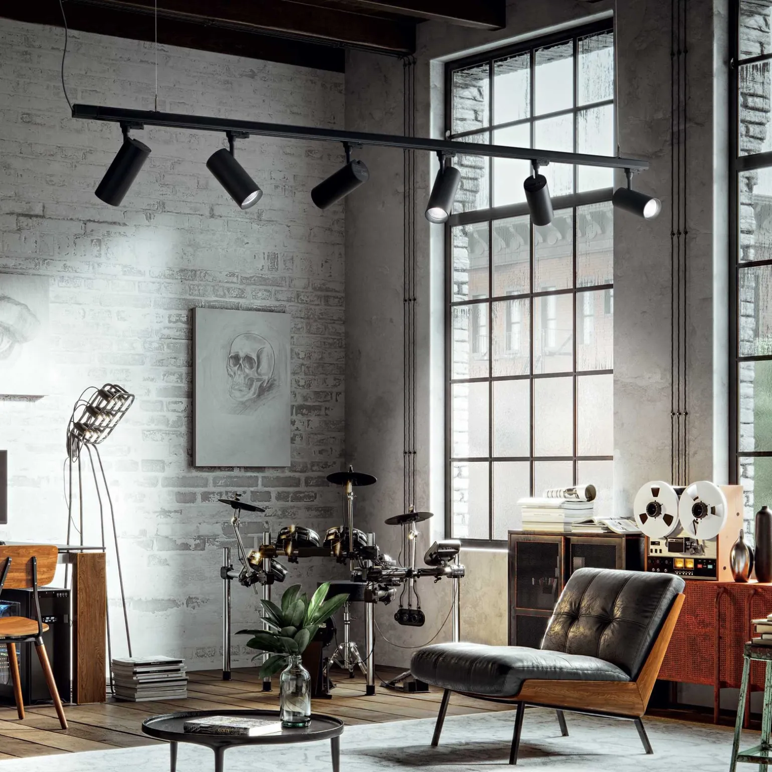 Oprawa systemu szynowego SMILE Czarny (SMILE_30W_CRI80_50ř_3000K_BK) - Ideal Lux