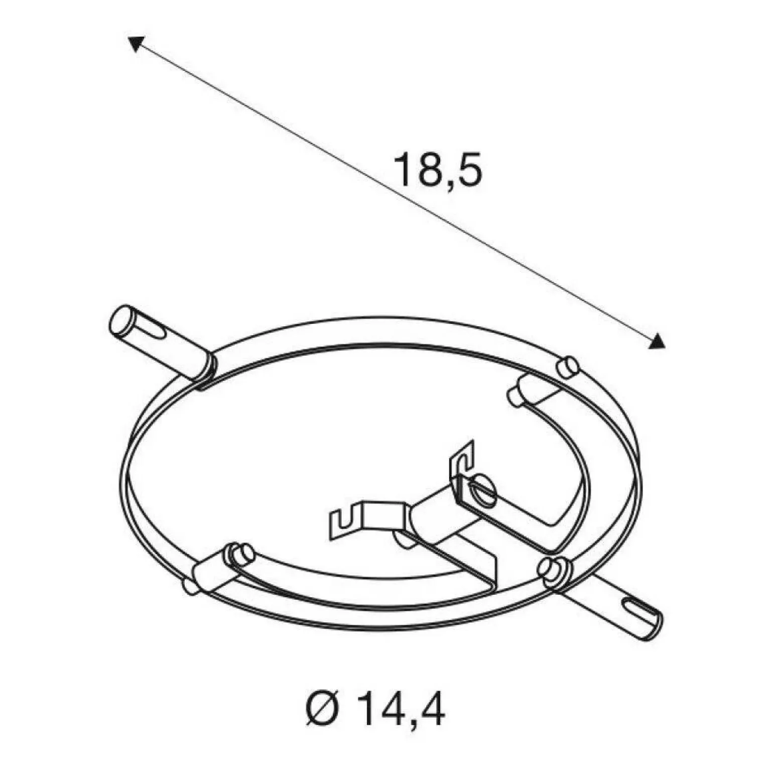 Oprawa szynowa TELESCOPIC, do TENSEO biała (139080) - SLV