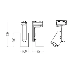 Oprawa Timor Track Czarny 1xGU10 (ML2285) - Milagro