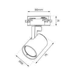 Oprawa Volf Track Złoty 1xGU10 (ML0674) - Milagro