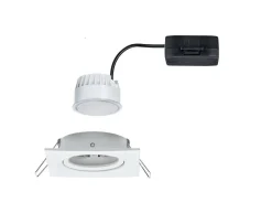 Oprawa wbudowana Nova Coin ruchoma LED 1x6, 2700K 230V Biały Mat/Aluminium (PL93453) - PAULMANN