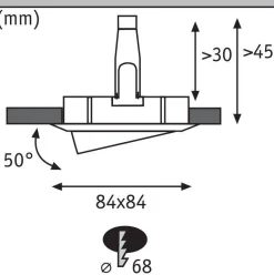 Oprawa wbudowana Nova Coin ruchoma LED 1x6, 2700K 230V Biały Mat/Aluminium (PL93453) - PAULMANN