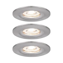 Oprawa wbudowana Nova mini Coin okrągła IP44 LED 3x4W 310lm Żelazo Szczotkowane/Aluminium (PL94301) - PAULMANN
