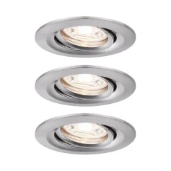 Oprawa wbudowana Nova mini Coin okrągła ruchoma LED 3x4W 310lm Żelazo Szczotkowane/Aluminium (PL94295) - PAULMANN