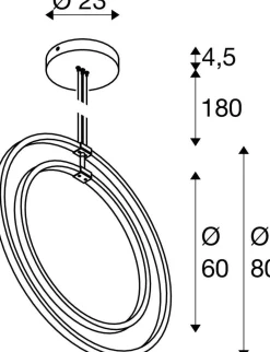 Oprawa wisząca ONE VERTICAL PD PHASE czarna (1008002) - SLV