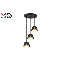 Oprawa wisząca x3 GX53 czarn+złota okrąg (XD-IK259B) - Xudo