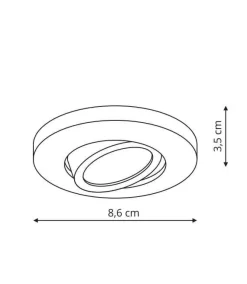 Oprawa wpuszczana Lagos ruchoma (LP-440/1RS WH movable) - Light Prestige