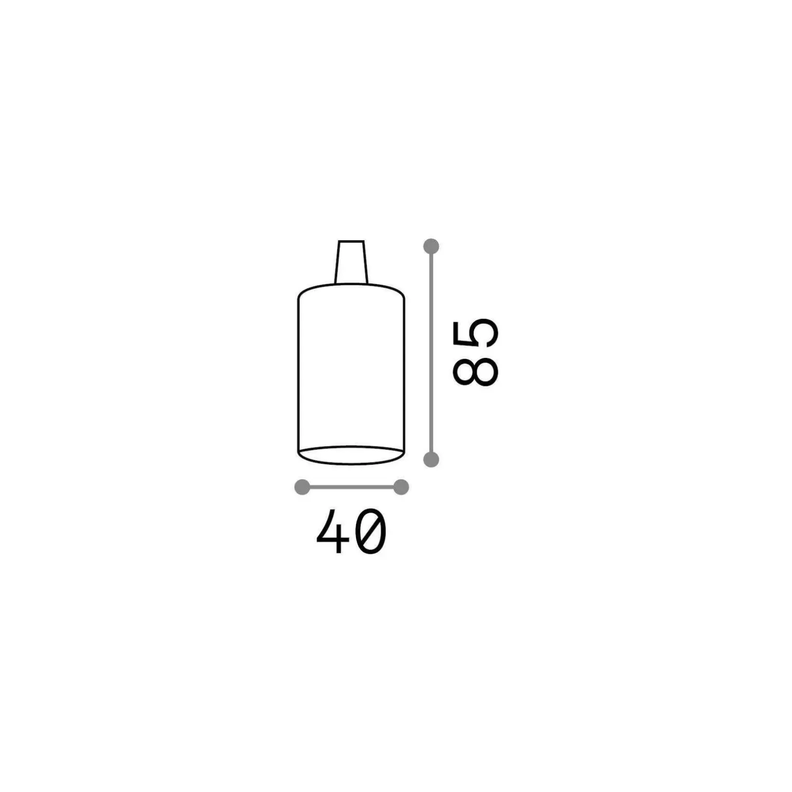 Oprawka ACCESSORI Mosiądz (PORTALAMPADA_E27_LISCIO_OTTONE_) - Ideal Lux