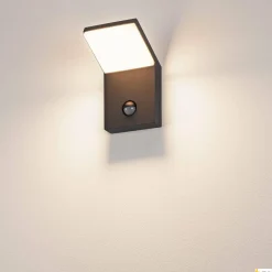 ORDI, lampa ścienna outdoor, LED, 3000K, antracyt, z czujnikiem (232915) - SLV