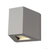 OUT-BEAM, lampa ścienna outdoor, LED, 3000K, beam up/flood down, srebrnoszara, IP44 (229664) - SLV