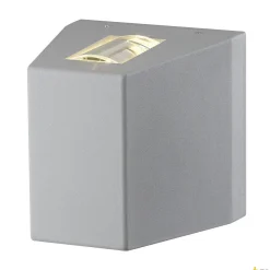 OUT-BEAM, lampa ścienna outdoor, LED, 3000K, beam up/flood down, srebrnoszara, IP44 (229664) - SLV