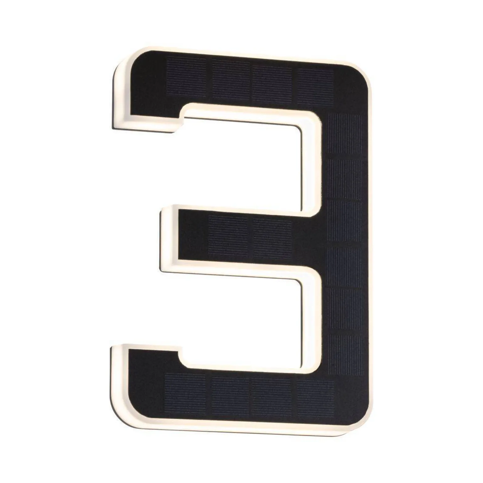 Outdoor Solar numer domu 3 3000K IP44 Wymienny akumulator (PL79844) - PAULMANN