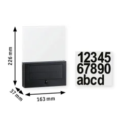 Outdoor Solar numer domu Neda IP44 PIR Antracyt nie szkodzi insektom (PL94725) - PAULMANN