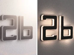 Outdoor Solar numer domu b 3000K IP44 Wymienny akumulator (PL94651) - PAULMANN