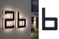 Outdoor Solar numer domu b 3000K IP44 Wymienny akumulator (PL94651) - PAULMANN